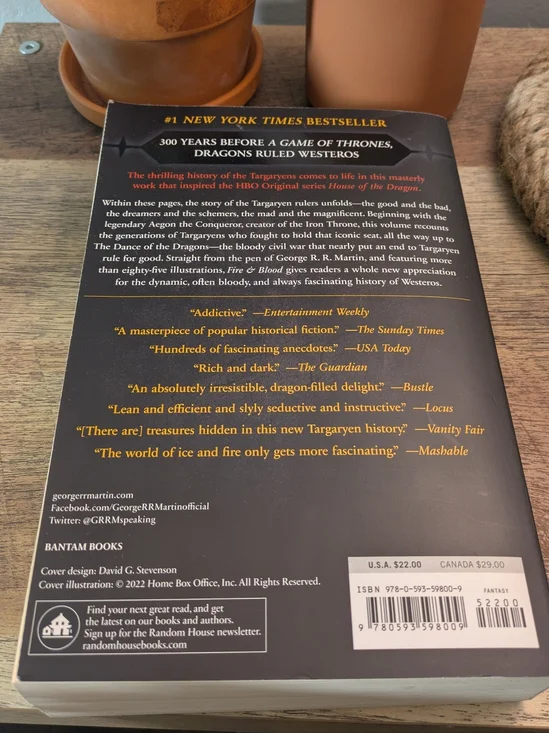 George R. R. Martin Fire & Blood Like New - Picture 4 of 4